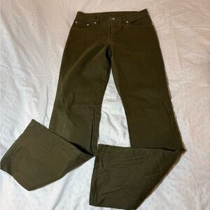 Bognar Twill Olive Green Flared Pants
